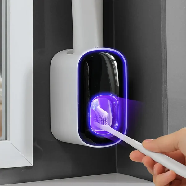UV-C Toothbrush Sanitizer Holder, Wall-Mounted