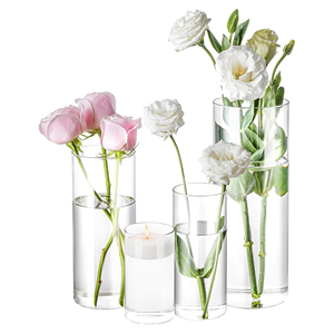 Glass Cylinder Vase - Hurricane Candle Holder