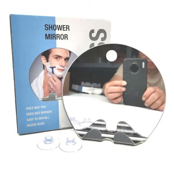 Fogless Suction-Cup Shower Mirror