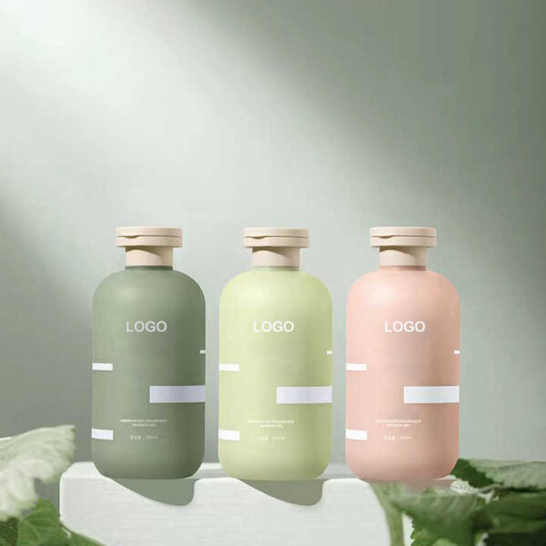 Frosted Matte Pink Squeeze Shampoo Bottles (Custom Logo)