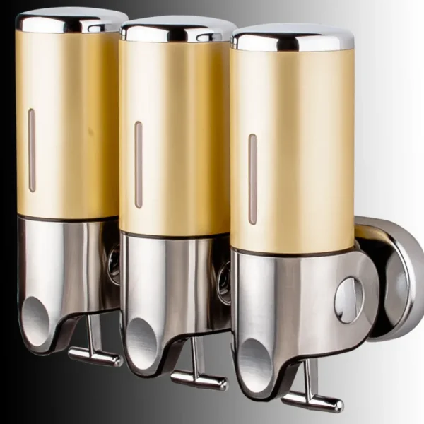 Stainless Steel 3-Chamber Shower Dispenser