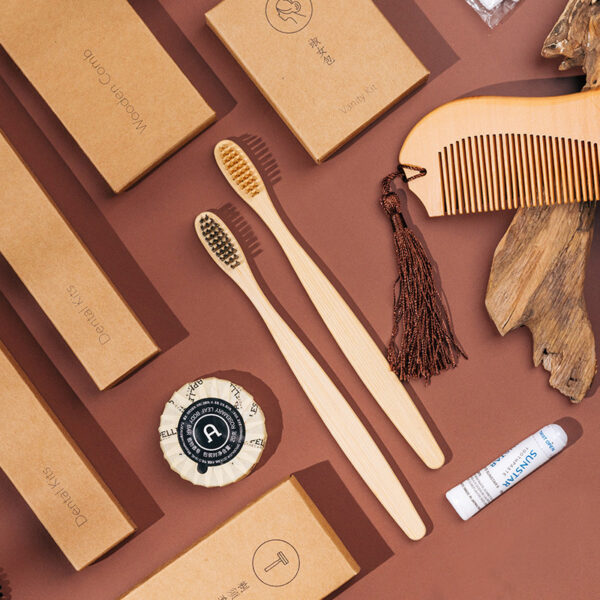 Bamboo Toothbrush and Comb Set