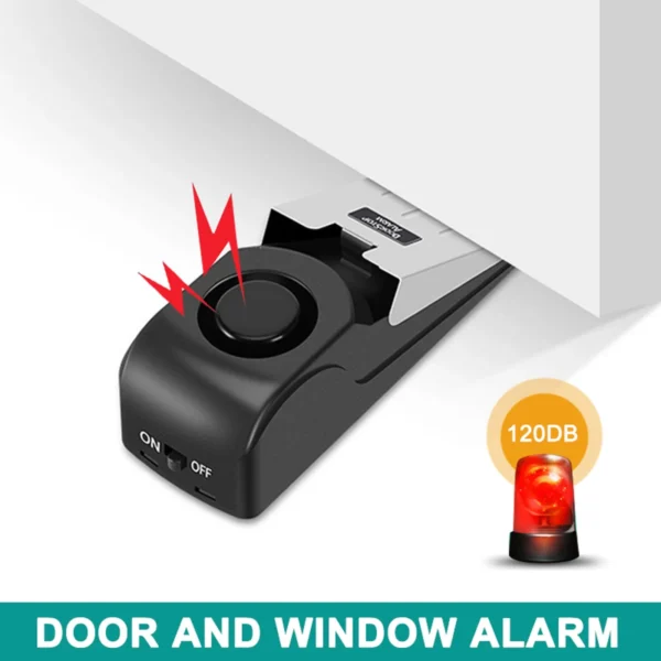 Portable 120dB Door-Stop Alarm for Travel Security